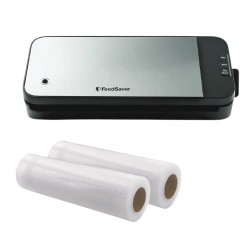 Kompaktowa zgrzewarka próżniowa FoodSaver VS2190X + 2 rolki folii do próżniowego pakowania żywności 28cm